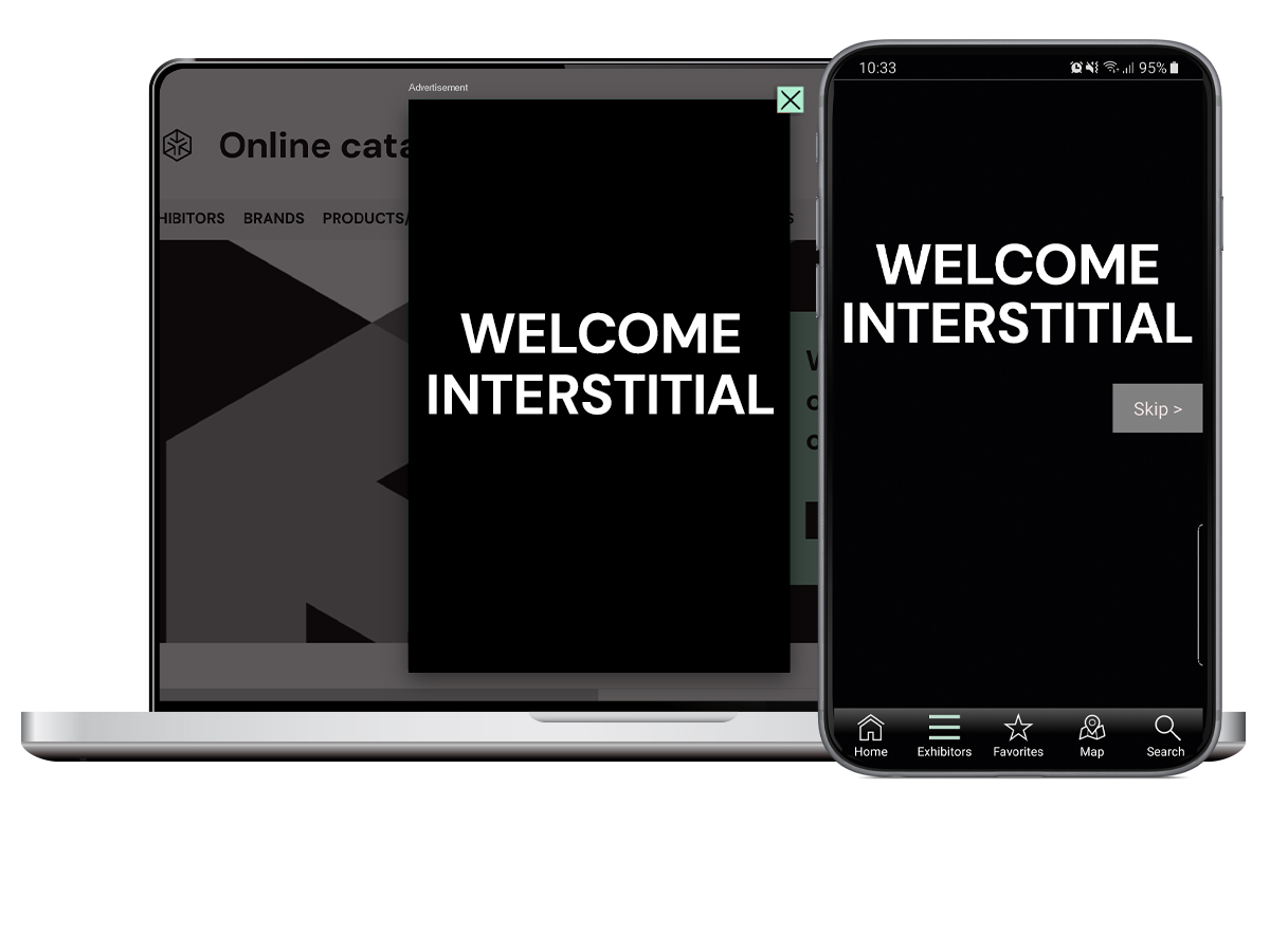 Exklusives Welcome Interstitial