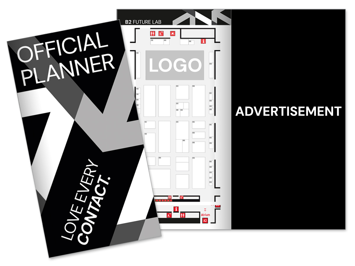 Anzeige neben dem Hallenplan (Official Planner)