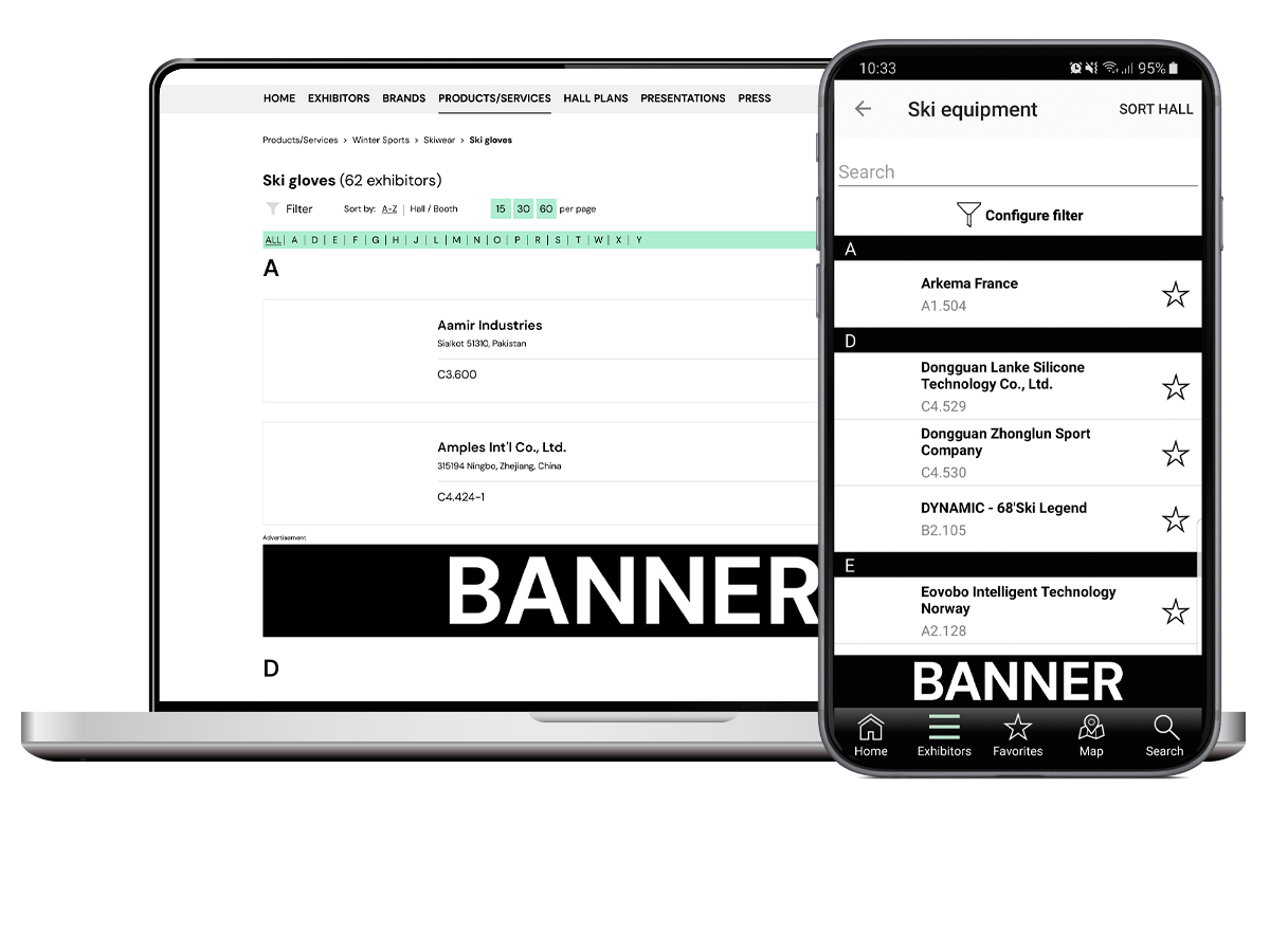 Verzeichnisbanner im Produktverzeichnis