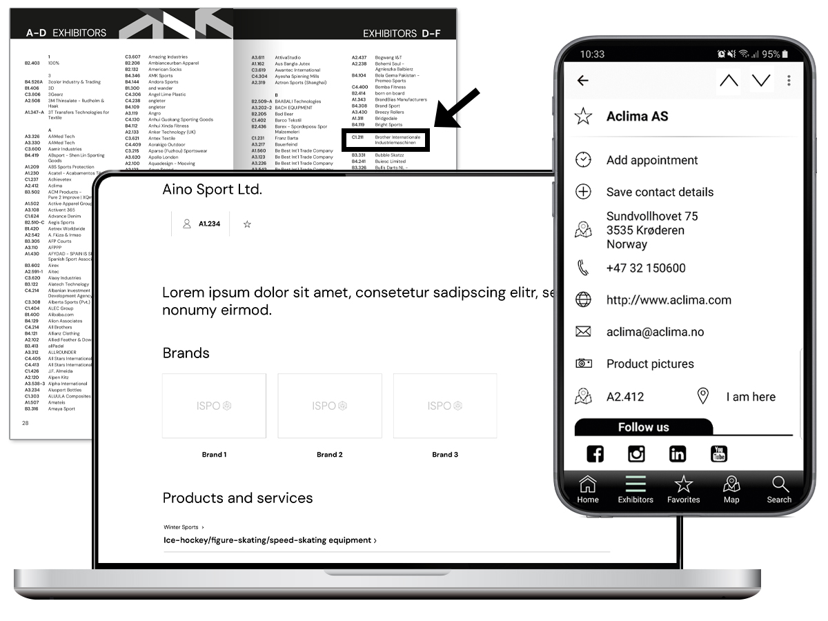 Address data, brands & products
